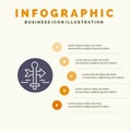Board, Guide, Map, Map Pointer, Travel Solid Icon Infographics 5 Steps Presentation Background