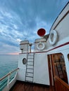 On board of historic steamer Hohentwiel on Lake of Constance, Vorarlberg, Austria, 15.06.2023.