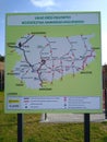 Board with information about the road network