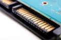 Board inside a computer hard drive closeup Royalty Free Stock Photo