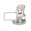 With board massage chair isolated in the character