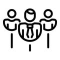 Board members icon, outline style