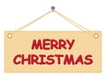 Board with Merry Christmas congratulation