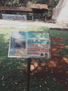 a board with the name of the capybara from Sumatra