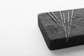Board with needles for acupuncture Royalty Free Stock Photo