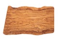 Board from old olive tree isolated Royalty Free Stock Photo