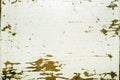 Board with an old, peeling white paint layer, copy space. Royalty Free Stock Photo
