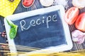 Board for recipe Royalty Free Stock Photo