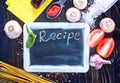Board for recipe Royalty Free Stock Photo