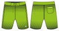 Board Shorts design vector template, Swim shorts concept with front and back view for Surfing, Swimming, Soccer, basketball,