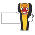 With board stud finder isolated with the character Royalty Free Stock Photo