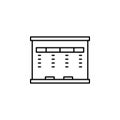 Board time record work office icon. Simple line, outline vector of office icons for ui and ux, website or mobile application on Royalty Free Stock Photo