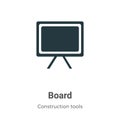 Board vector icon on white background. Flat vector board icon symbol sign from modern construction tools collection for mobile Royalty Free Stock Photo