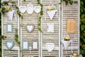 Board with wedding guest list Royalty Free Stock Photo