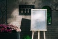Board, which stands on the easel with written greatings Royalty Free Stock Photo