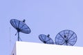 Boardcast television satelite on the building