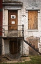 Boarded Up Abandoned Homes Royalty Free Stock Photo