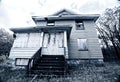 A boarded up, abandoned house Royalty Free Stock Photo