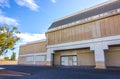 Boarded Up Entrance To Big Box Commercial Store