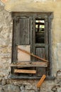 Boarded up old window shutter Royalty Free Stock Photo