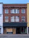 Boarded up vacant building Royalty Free Stock Photo