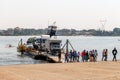 Boarder from sambia to namibia at Kazangula at the sambesi river in africa