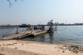 Boarder from sambia to namibia at Kazangula at the sambesi river in africa Royalty Free Stock Photo