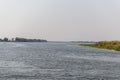 Boarder from sambia to namibia at Kazangula at the sambesi river in africa