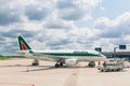 Boarding Alitalia Jet airplane. Royalty Free Stock Photo
