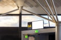 Boarding gate A4 in departure terminal in international airport Royalty Free Stock Photo
