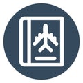 Boarding, pass bold vector icon which can be easily modified or edited Royalty Free Stock Photo
