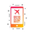 Boarding pass flight sign icon. Airport ticket. Vector