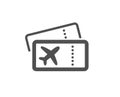Boarding pass icon. Airplane tickets sign. Vector