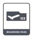 boarding pass icon in trendy design style. boarding pass icon isolated on white background. boarding pass vector icon simple and Royalty Free Stock Photo