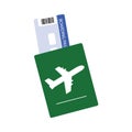 boarding pass and passport. Vector illustration decorative design Royalty Free Stock Photo