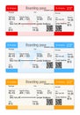 Boarding pass set Royalty Free Stock Photo