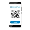 Boarding pass on smartphone