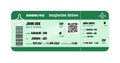 Boarding pass vector template