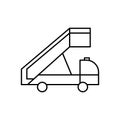 boarding, stair truck, stairs line icon. elements of airport, travel illustration icons. signs, symbols can be used for web, logo