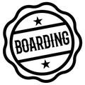 BOARDING stamp on white Royalty Free Stock Photo