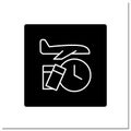 Boarding time glyph icon