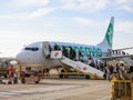 Boarding Transavia jet Royalty Free Stock Photo