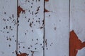 Boards under flaky paint and traces of termites