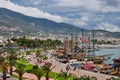 Boardwalk in Alanya on a cloudy day Royalty Free Stock Photo