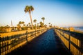Boardwalk at the beach in Palm Coast, Florida.