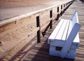 Boardwalk bench Royalty Free Stock Photo