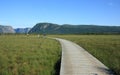 Boardwalk Curving to Western Brook Pond Royalty Free Stock Photo