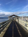 Boardwalk on Fishermen`s Wharf, Comox, BC
