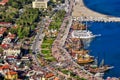 Boardwalk and harbour in Alanya, view from the castle Royalty Free Stock Photo