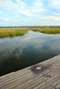 Boardwalk on the inlet Royalty Free Stock Photo